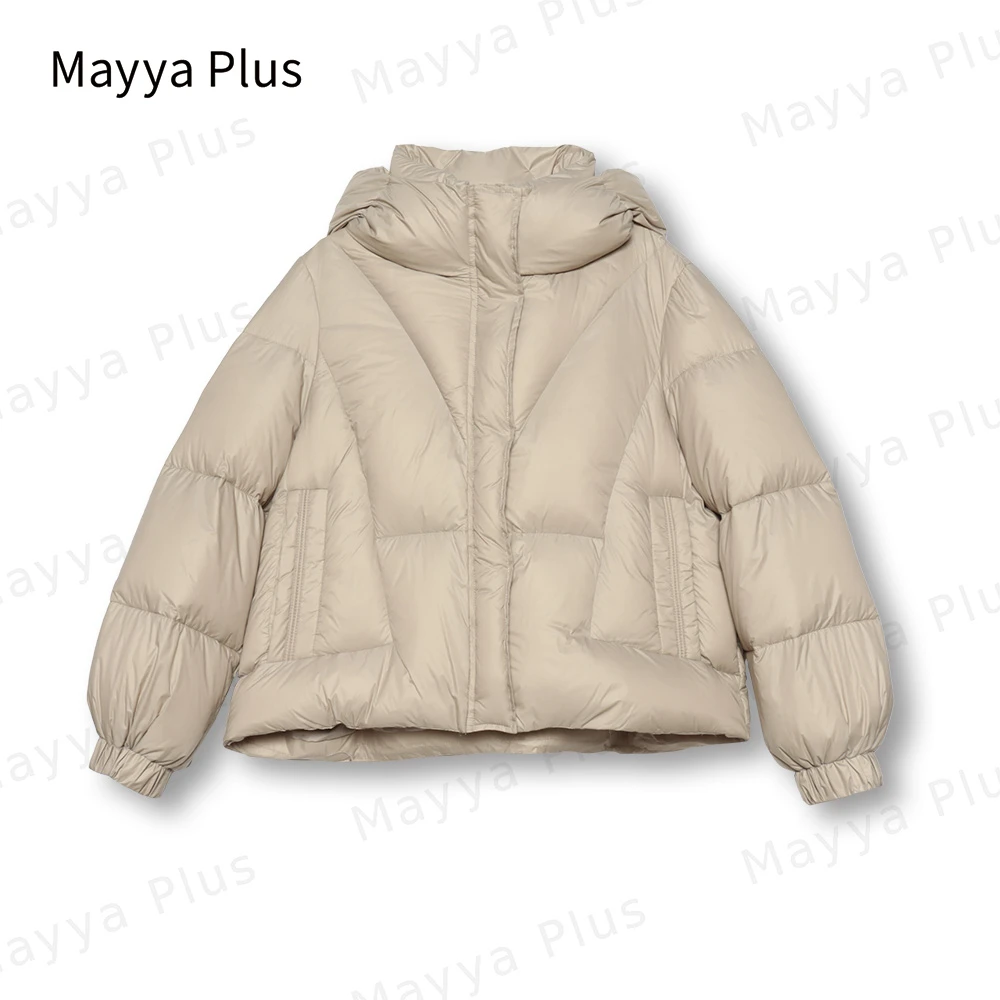 【双倍温暖】Mayya Plus时尚新品气质显瘦轻奢轻暖感羽绒服32416209