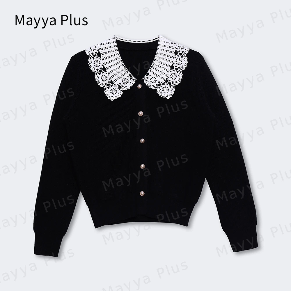 【维多利亚】Mayya Plus时尚气质新品显瘦遮肉休闲毛织上衣32336855