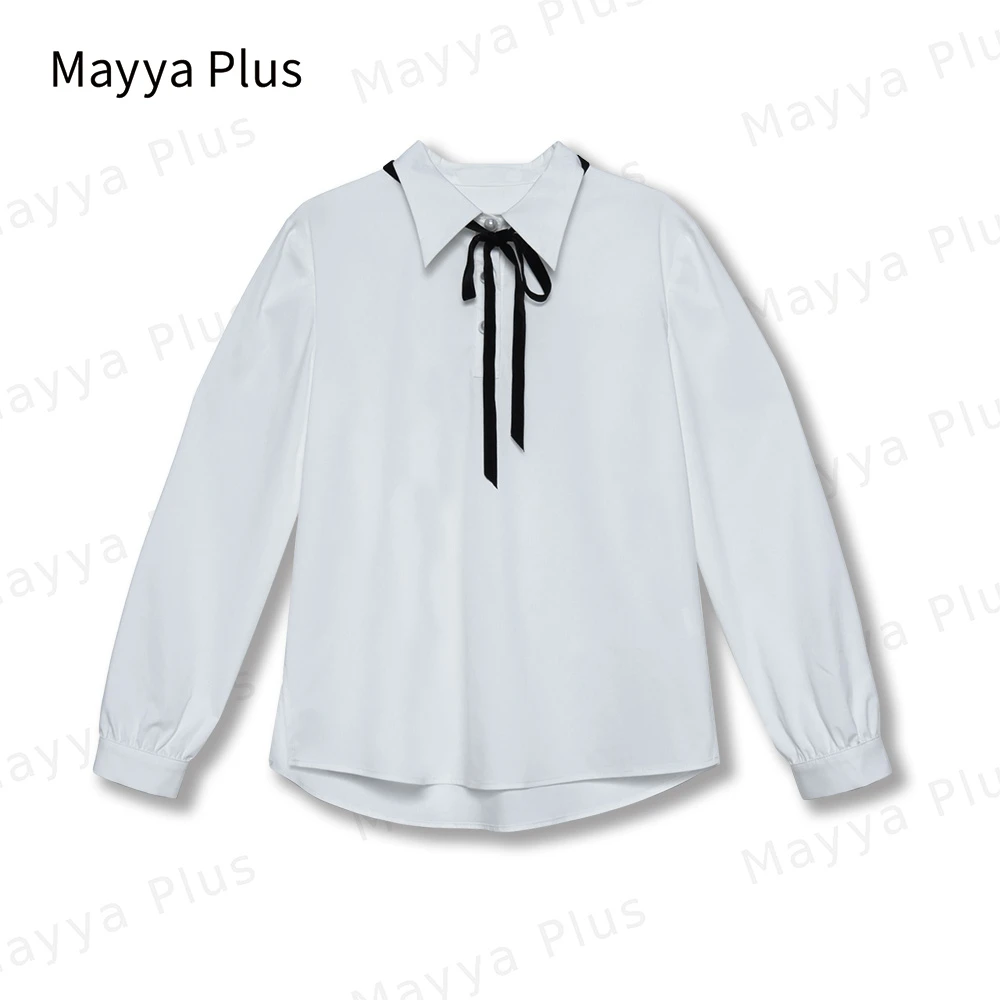【圣德学院】Mayya Plus时尚新品气质显瘦百搭款热力感衬衫32416185