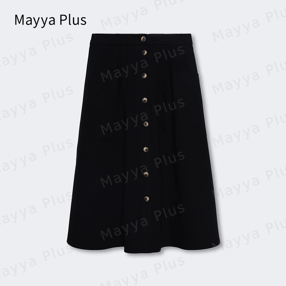 【大口袋】Mayya Plus原创设计时尚气质新品显瘦休闲款半裙32336208