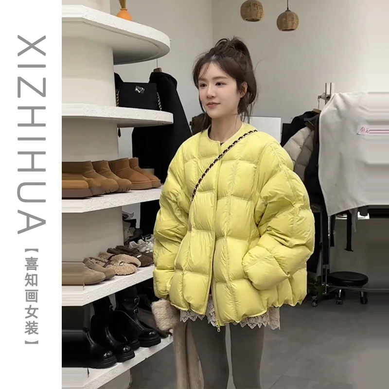 时尚洋气减龄长袖保暖棉服外套女冬季新款小个子宽松显瘦百搭上衣