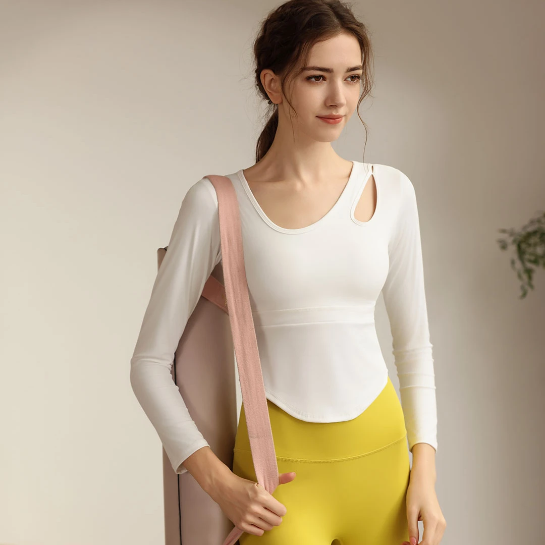 显瘦运动时尚训练美背性感紧身秋冬专业瑜伽服长袖普拉提23701