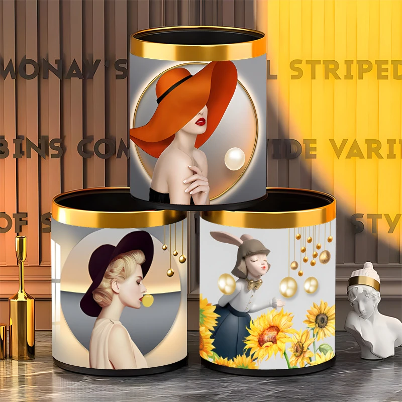 垃圾桶家用客厅轻奢高档厨房卧室卫生间办公室高颜值大号酒店商用