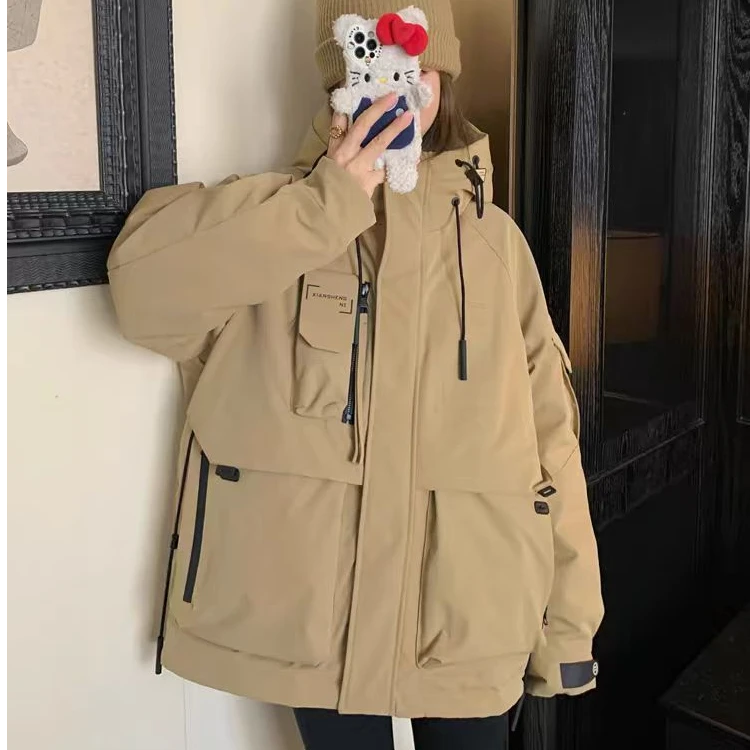 情侣工装冲锋衣羽羽棉服加厚外套9910款