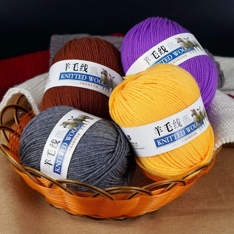 4两织一个手工帽子4股细羊毛线编织线毛线团拍下有钢针教程视频