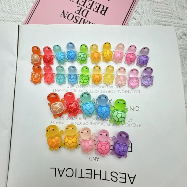 小乌龟卡通夜光海龟摆件鱼缸微景观动物模型仿真过家家小玩具