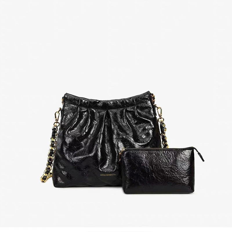 WEAGICHN新款大容量包大福袋包荔枝纹百搭 手提女包ins气质女包