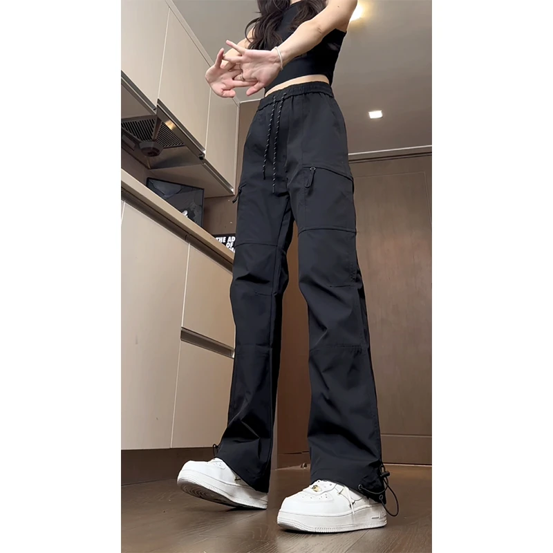 美式工装休闲裤男女同款冲锋裤春秋户外防风防水登山裤显高显瘦