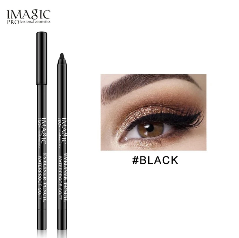 IMAGIC防水黑色眼线胶笔持久一笔成型眉笔持妆紧致精致防汗极细