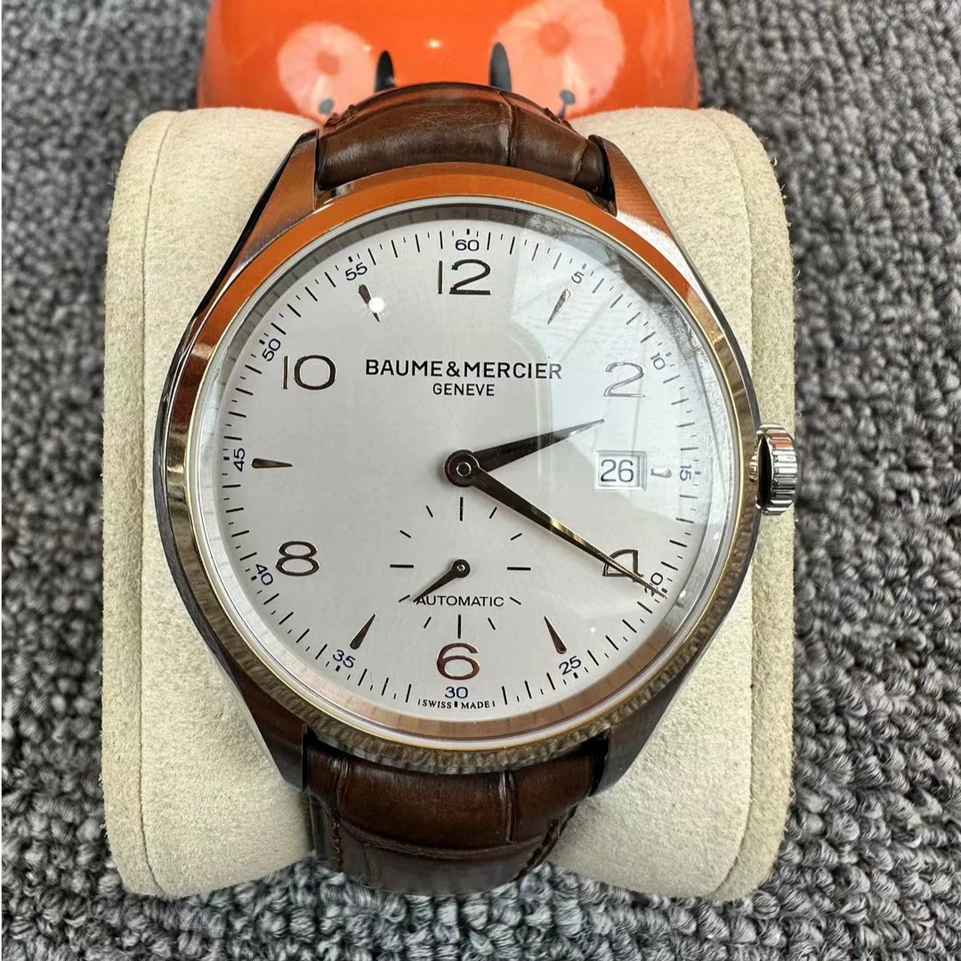 95新 Baume et Mercier/名士 精钢/18k玫瑰金 41毫米 专柜价30500