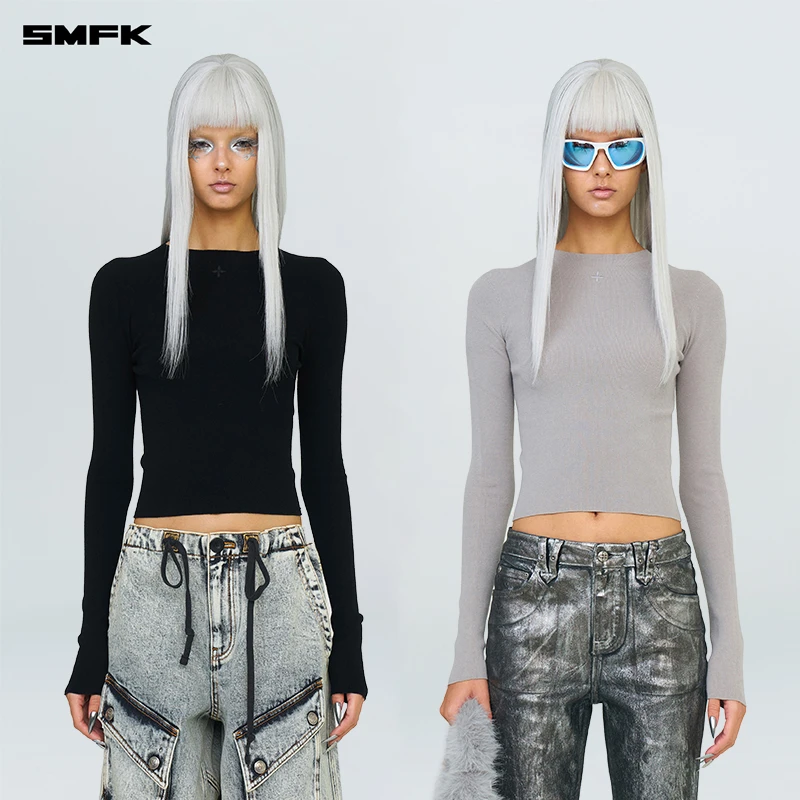 SMFK拥抱高领无缝针织衫 ULS10B1 户外简约修身一体运动打底