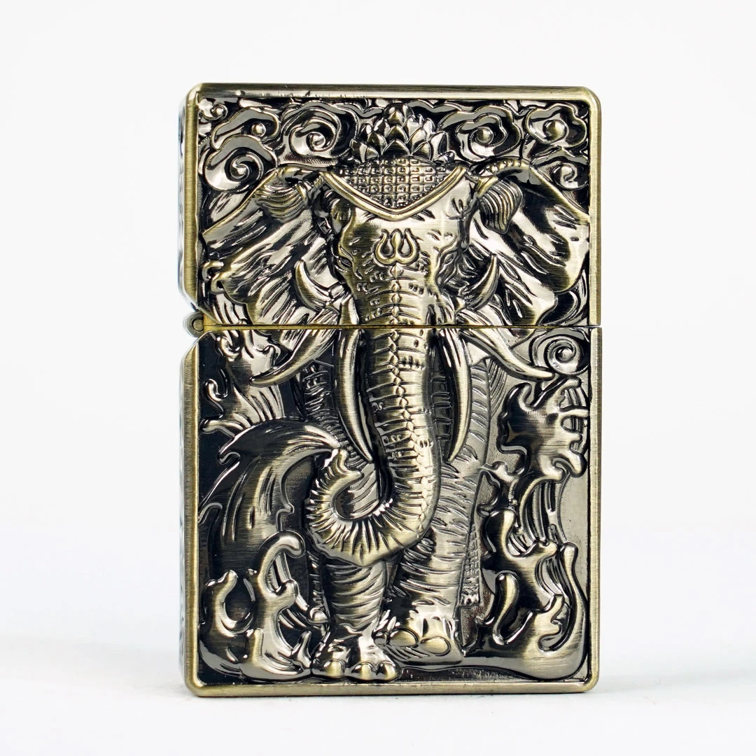 ZORRO佐罗盔甲大象青铜铬黑防风煤油打火机创意潮节日礼物