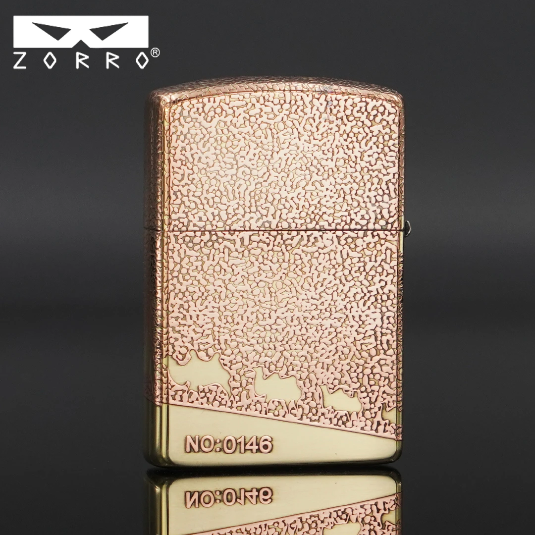 ZORRO佐罗防风煤油打火机二代丝绸之路定位珠机芯精雕创意送男士