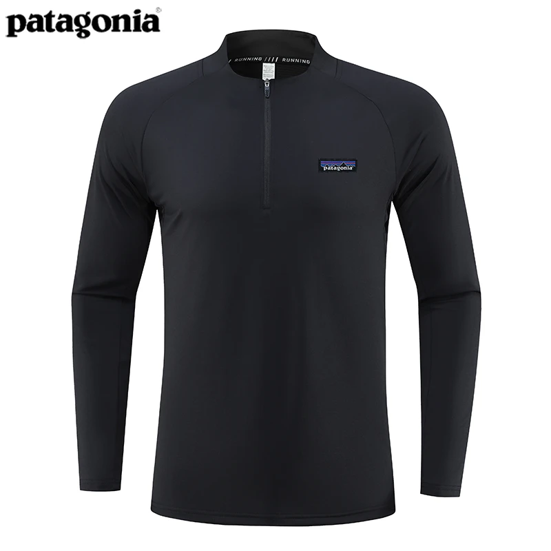Patagonia/巴塔哥尼亚春秋速干T恤男士户外运动透气抓绒保暖上衣