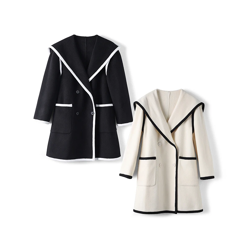 39589【然系列】连帽双面呢外套KMAD26372