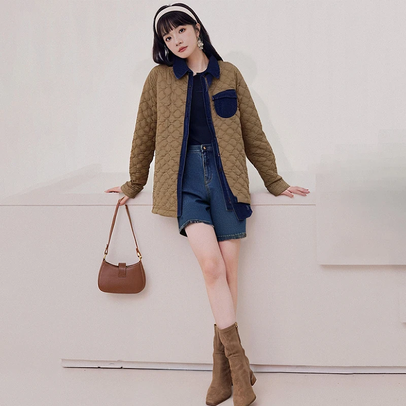 41481【画系列】厚实夹棉牛仔衬衫棉服23D5163+244HMYMF001