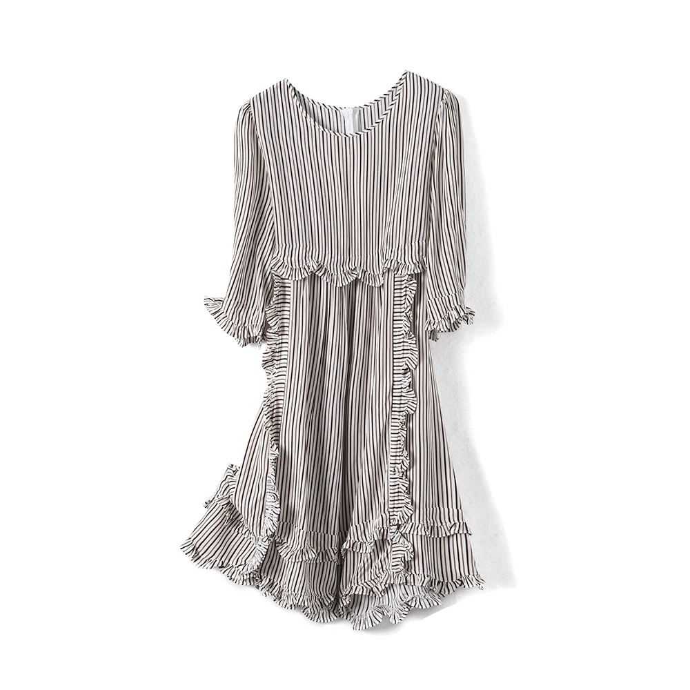 13172【朗系列】条纹气质连衣裙8Q122L169