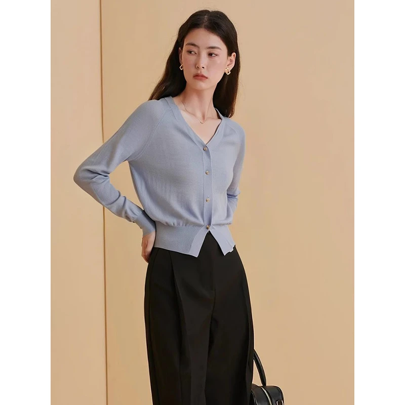 39025【碧K系列】软糯温柔风针织开衫LA2398