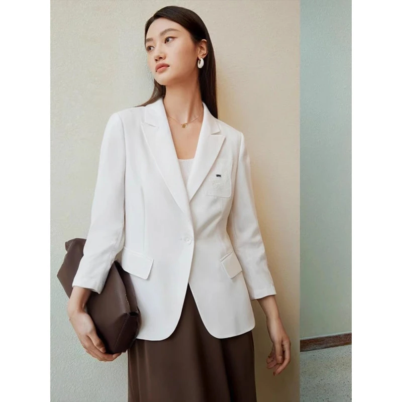 38260【依目系列】纯色气质西装外套3J114152D