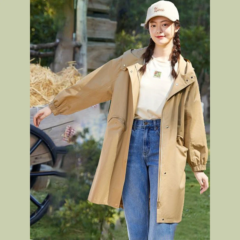 32654【觅系列】连帽气质感风衣31MQ71B183