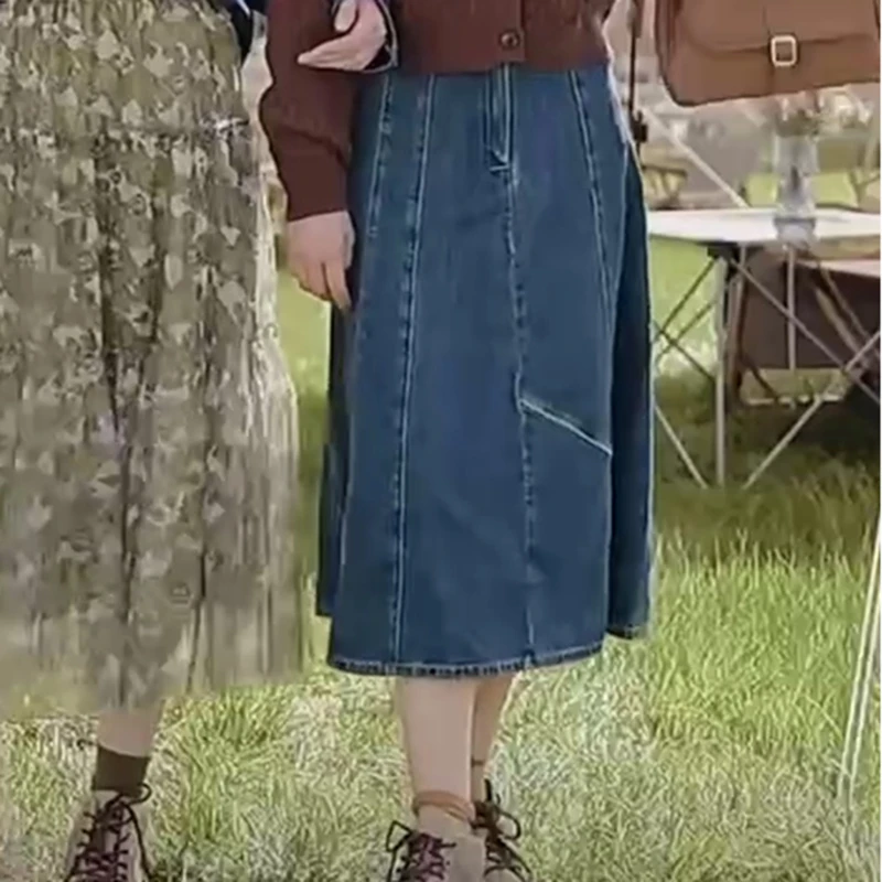34032【觅系列】复古显瘦牛仔半身裙33MX558A271