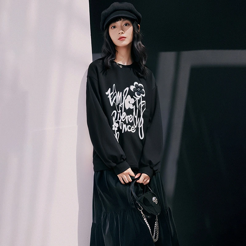 40371【B系列】印花磨毛设计感卫衣B3SW45010