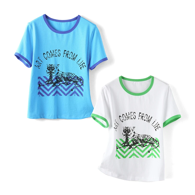 32470【N系列】时尚时尚小众字母印花T恤Y23C3T1069