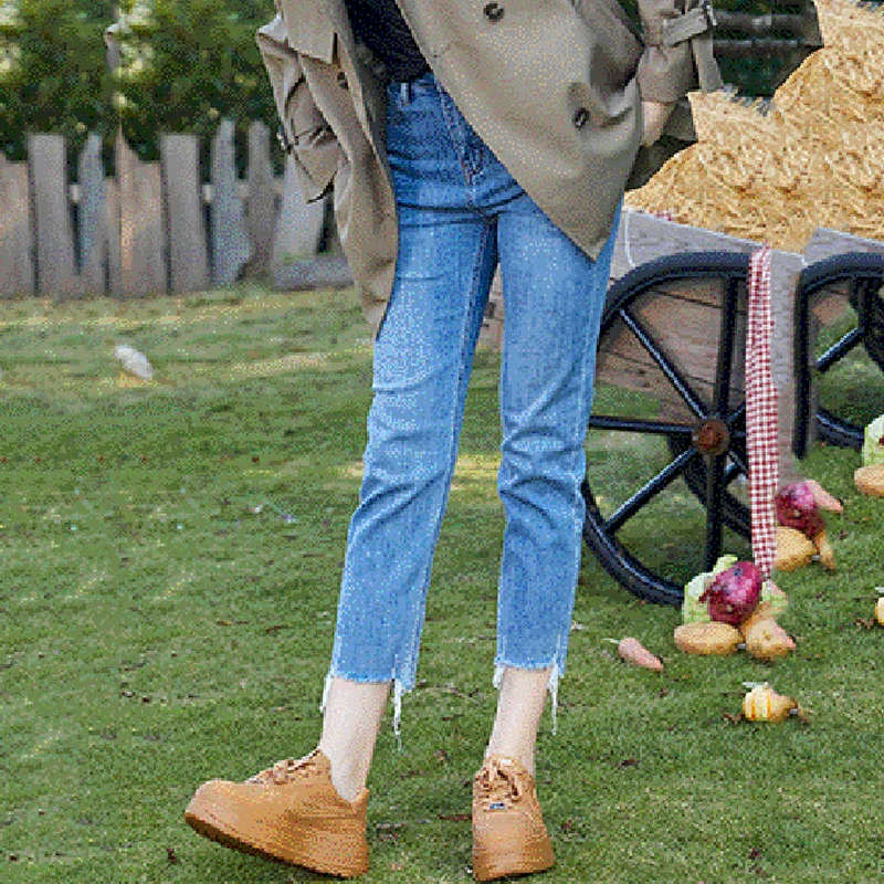 32792【觅系列】通勤直筒显瘦牛仔裤31MX32D272