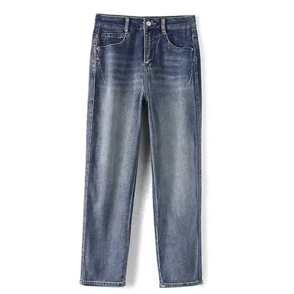 41419【LI系列】磨毛休闲牛仔烟管裤12TD3724D+12TD3724B