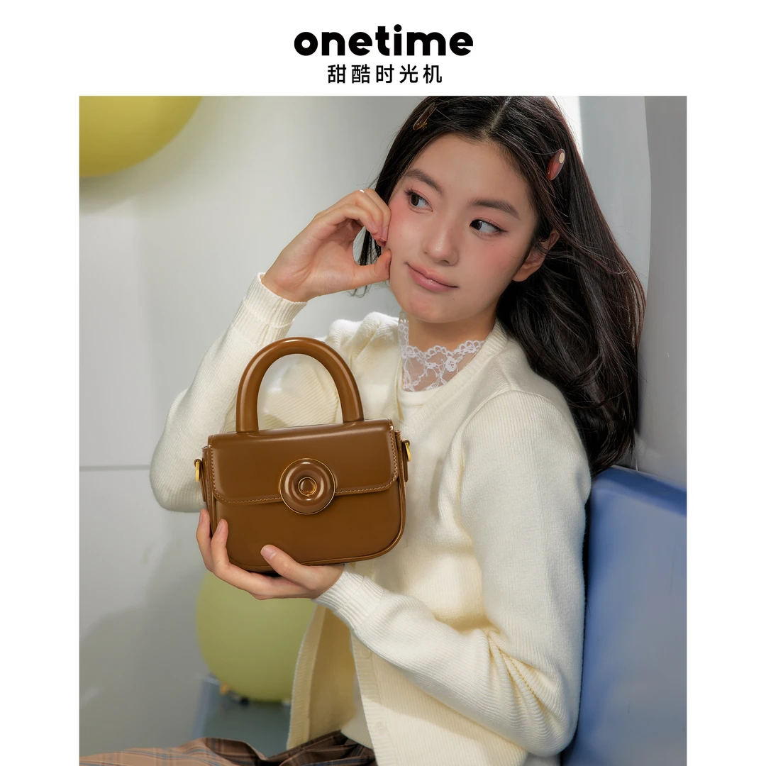 onetime甜甜圈包2025包包女时尚斜挎包mini小包马鞍包手提包简约