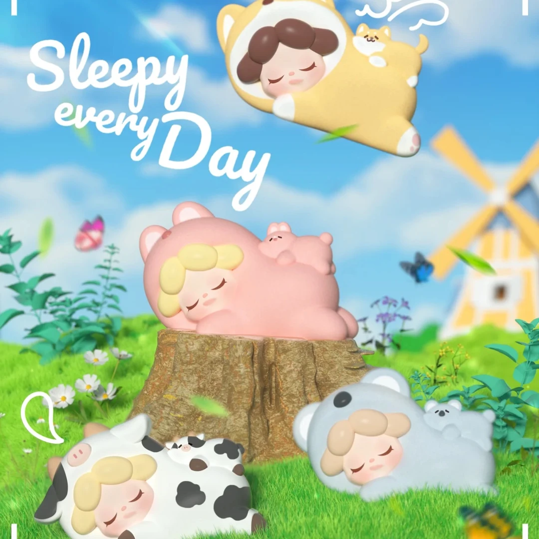 【拆盒拆袋】WENDY萌粒每天都好困趴趴萌粒小摆件手办潮玩潮潮流