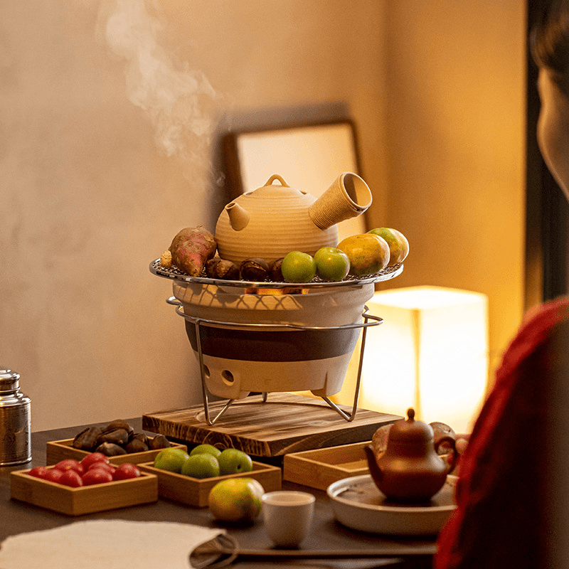 围炉煮茶罐罐茶户外烧烤炉户外打边炉老式炭炉烤奶茶罐烧坏包赔