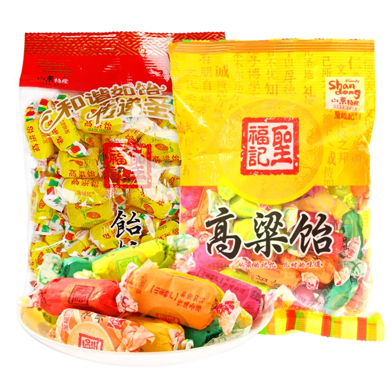 圣福记正宗高粱饴拉丝软糖1斤水果糖果山东特产怀旧零食网红爆款