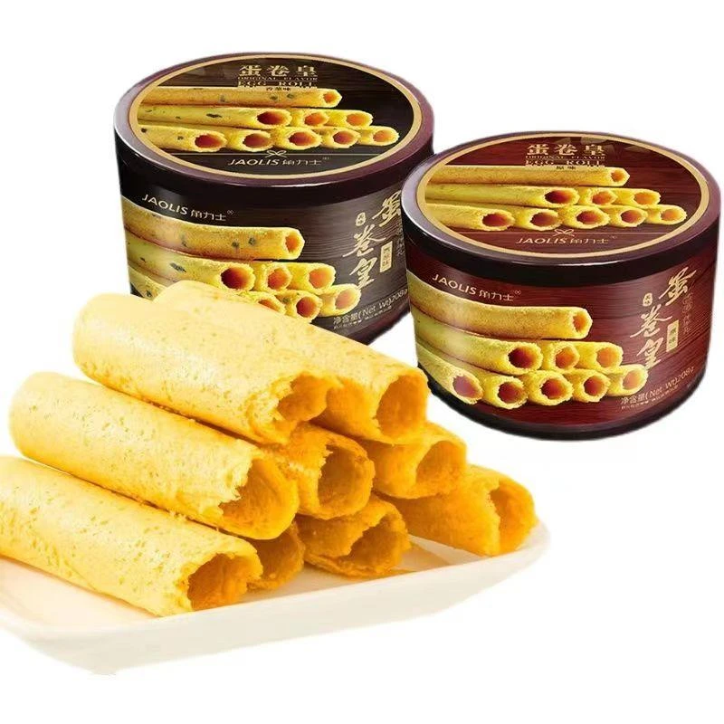 香港角力士原味香葱味蛋卷皇208g礼盒休闲零食儿童饼干糕点伴手礼