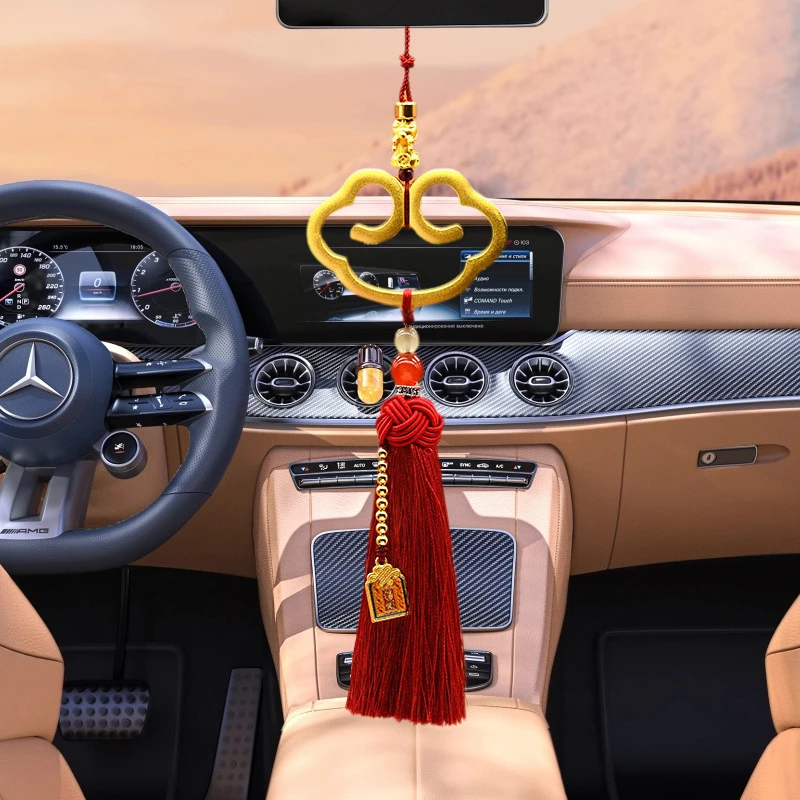 如意平安沙金貔貅车挂汽车挂件车内吊饰车载后视镜装饰男女士吊坠