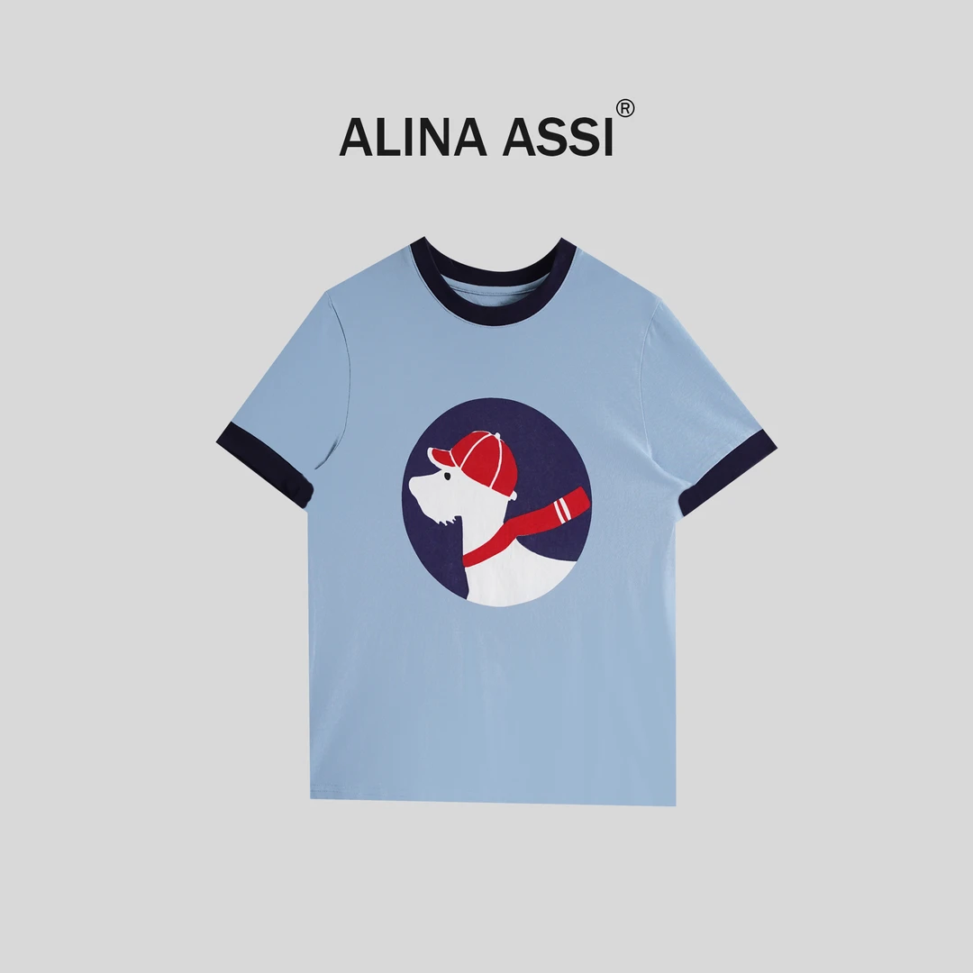 【纹纹】2024新款百搭时尚T恤简约显瘦短袖上衣YML731