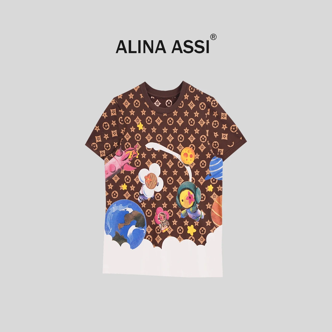 【一个艺】2024新款百搭时尚T恤简约显瘦短袖上衣YMC572