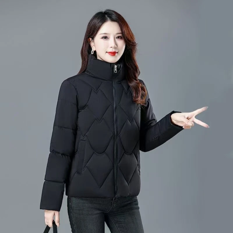 棉服女洋气2025新款时尚韩版加厚女士洋气大码棉衣百搭秋冬外套女