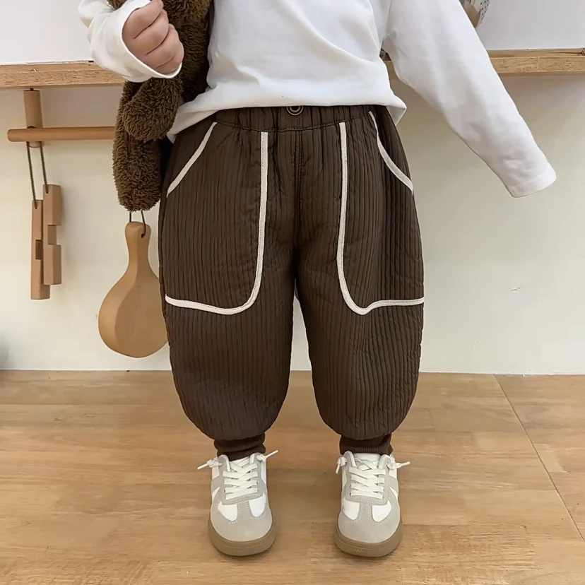 23083  儿童冬季棉裤一条过冬男童女童宝宝加棉加厚宝宝绒裤子