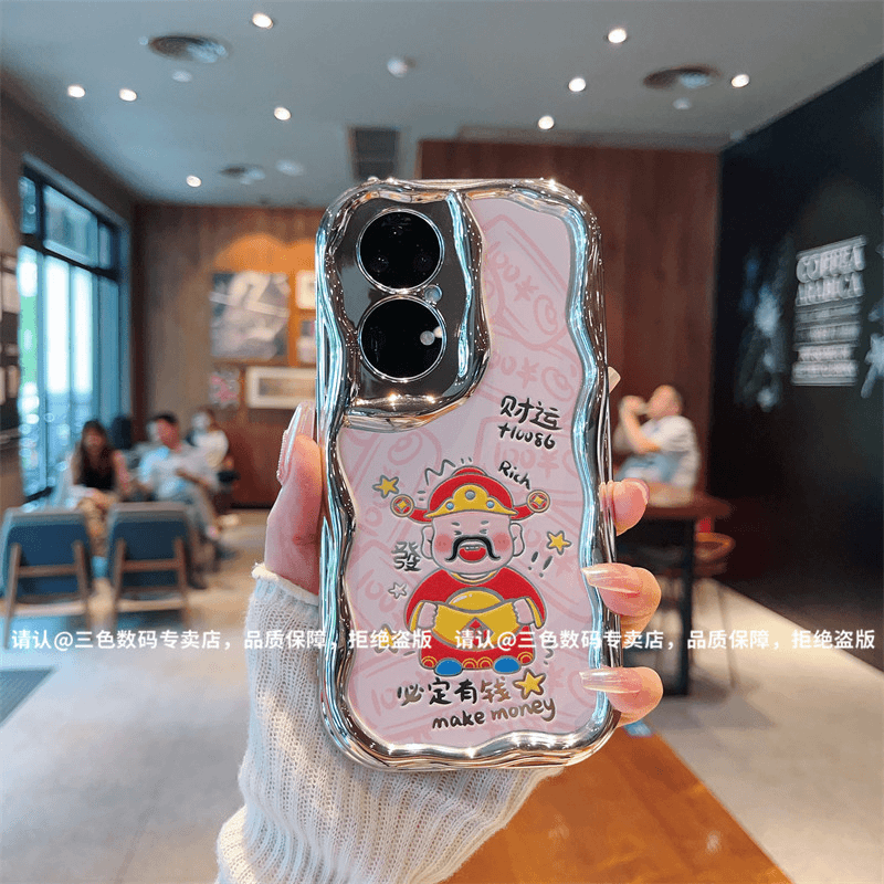 (华为P50系列)曲边纹电镀适用华为P50/华为P50E/华为P50Pro手机壳