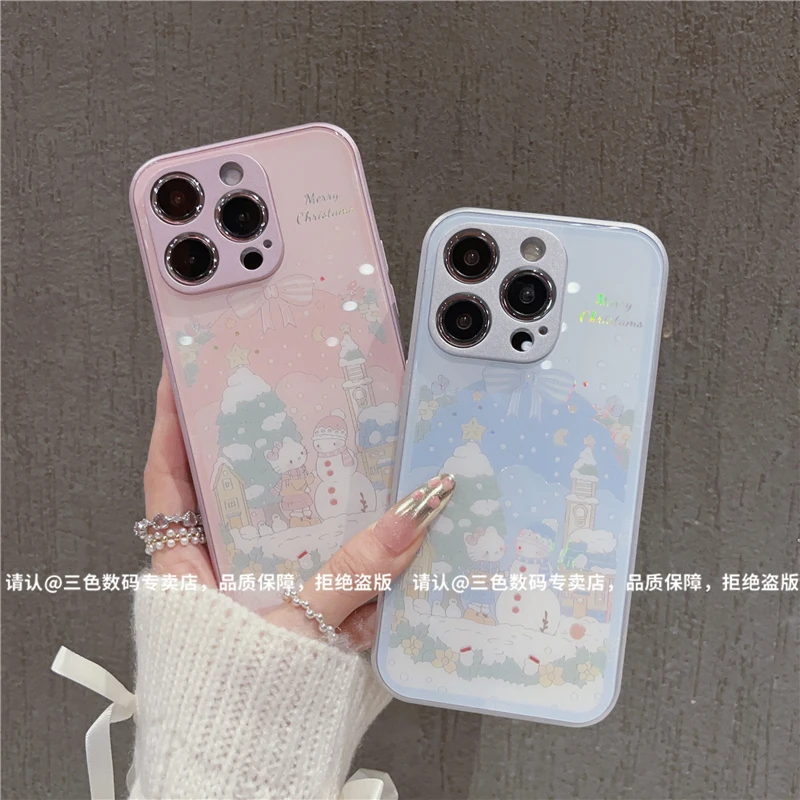 金属烫金玻璃壳适用苹果iPhone16/华为荣耀/OPPO/VIVO/小米手机壳