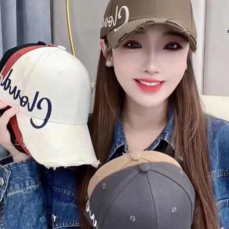 设计师款棒球帽子女春秋新款休闲潮百搭刺绣字母显脸小情侣鸭舌帽