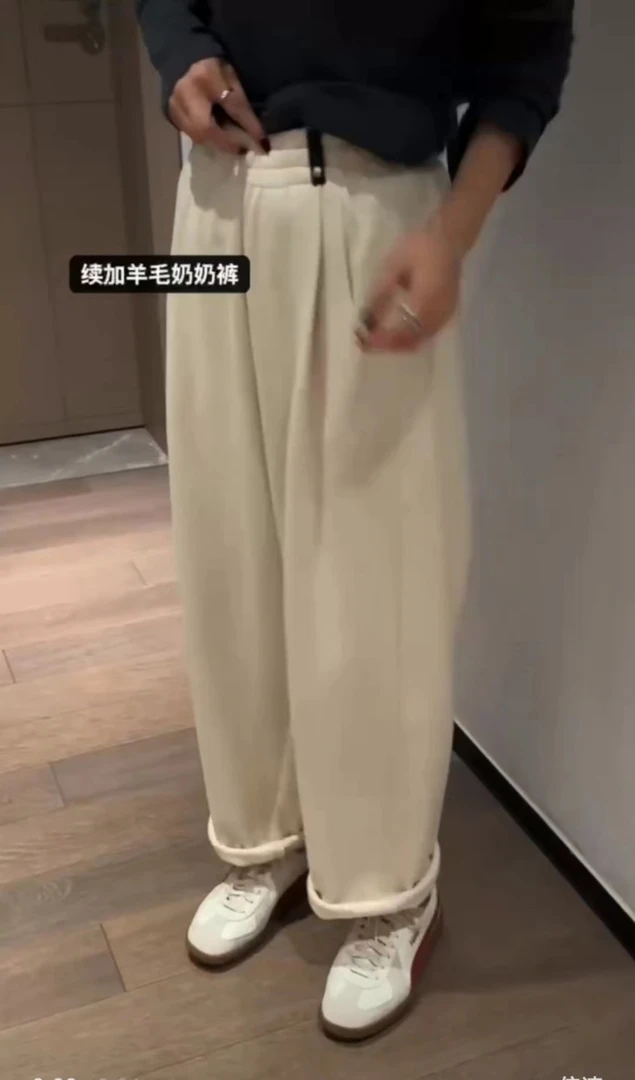 8700【蝶谷】休闲奶奶裤女2024秋款松紧腰显瘦