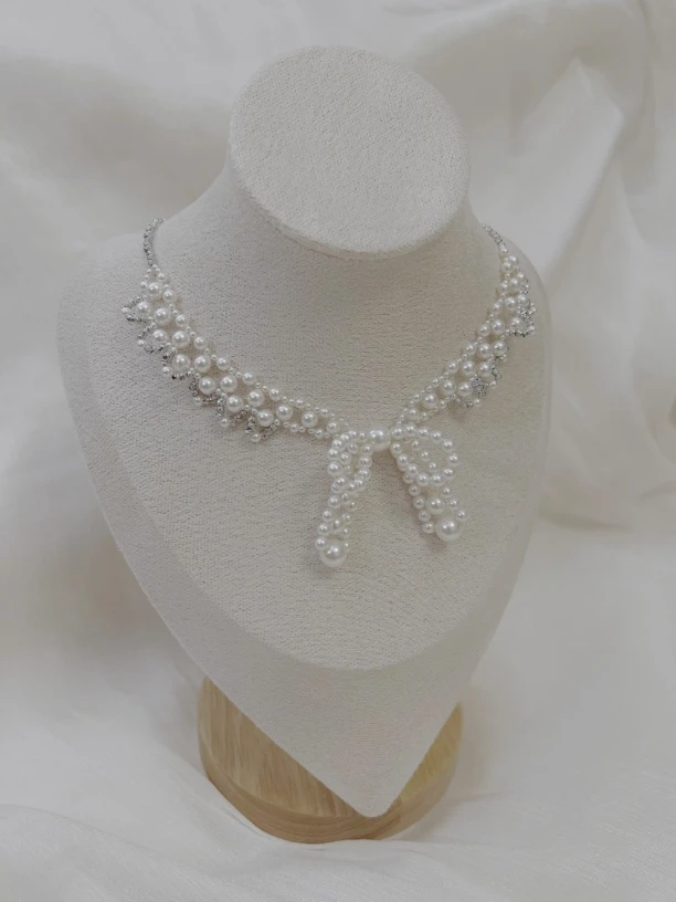 非金属玻璃项链 进口施家珠珠编织项链手工