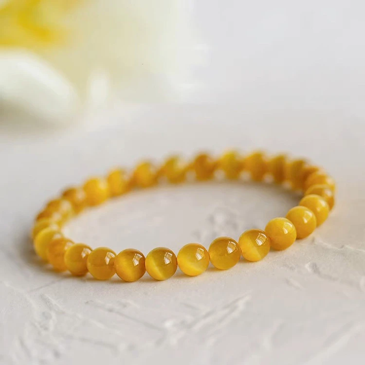 虎眼石天然石招财手链女礼物设计高级感风金虎眼手串精美闺蜜时尚