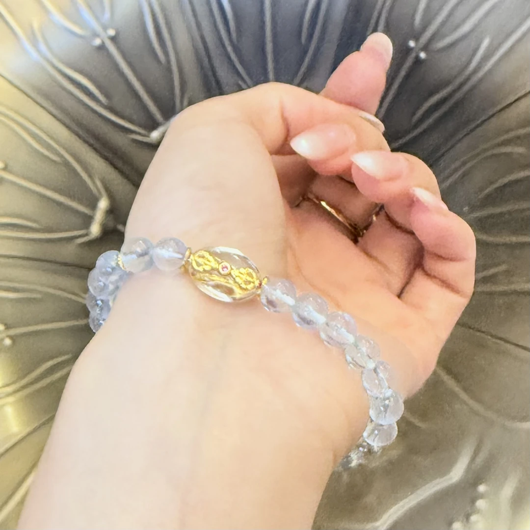 Yy055 海蓝宝纯净体DIY手串