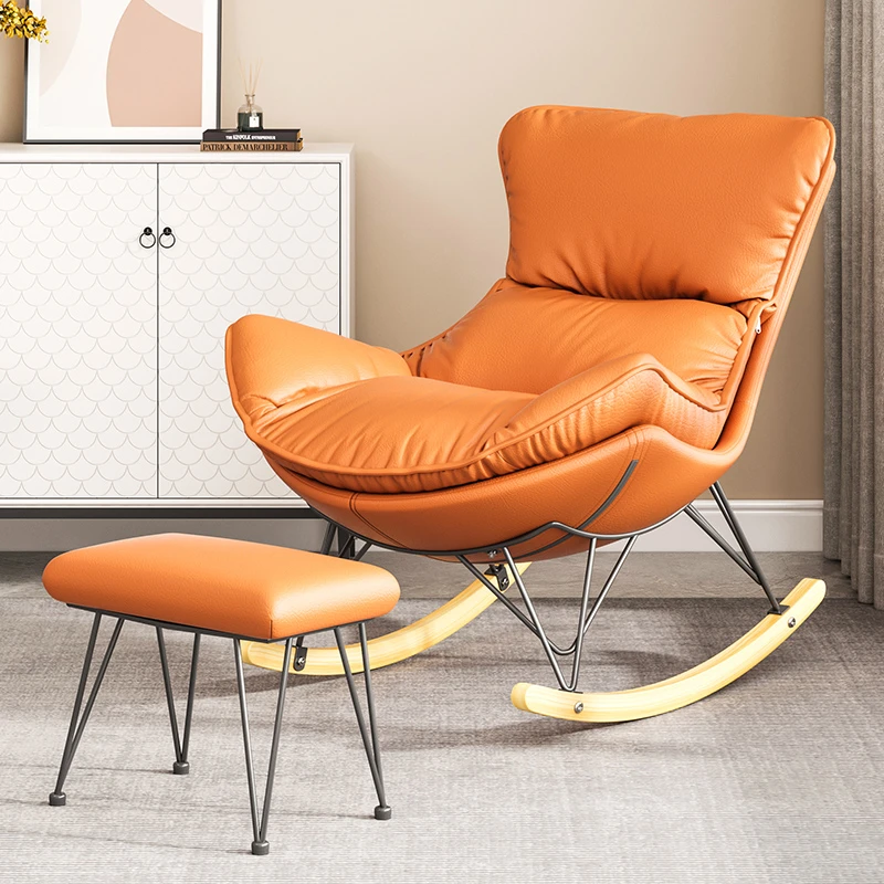 北欧风网红懒人沙发摇椅轻奢家用客厅阳台卧室休闲摇摇椅现代单人