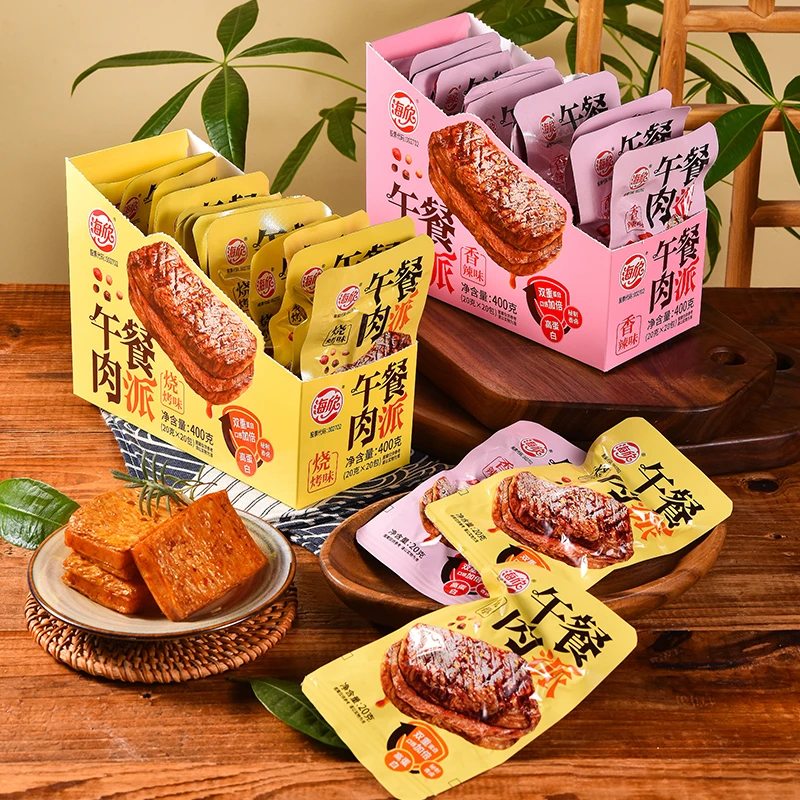 【最早到期26年1.20】海欣午餐肉派400g/盒 内含20包 香辣味