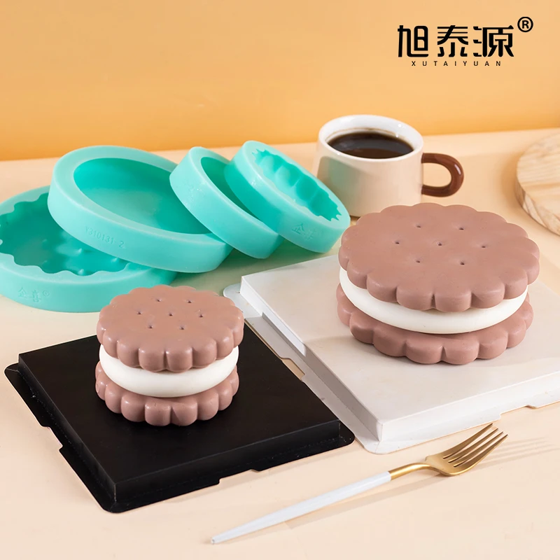 emoji蛋糕模具表情小圆饼干慕斯四寸硅胶定制烘焙巧克力夹心模具