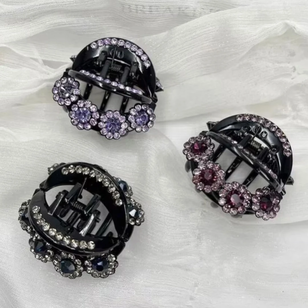 哈韩宅物新款抓夹水钻甜美气质小抓夹刘海夹盘发鲨鱼夹发抓